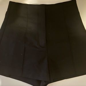 Tuxedo mini shorts - high wasted